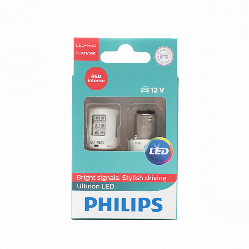 P21/5W Philips Ultinon LED Red 12V 11499 ULRX2   