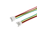 XH2.0 4PIN M+F вилка + розетка на кабель с проводом AWG26 0,15м 2,0мм, Разъём питания