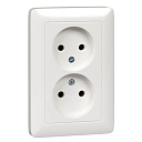 Розетка 2-ая с/у без з/к Schneider Electric ХИТ 250V 16A белый