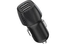 Автомобильное зарядное устройство REXANTс 2 портами  (USB-А + USB-A) со световой индикацией, 12Вт