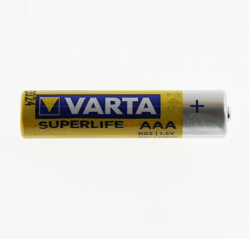 Батарейка Varta SUPER LIFE (Солевая, AAA, R03, 4BL, 1.5V)