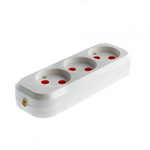 Колодка для сетевых удлинителей Navigator NCA-BL01-03-X-WH 3гн б/з АБС пластик белая  Осн ср