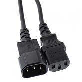 Кабель питания сист.блок-монитор Cablexpert PC-189, 1,8м, C13-С14, 6A, черный, с заземлением