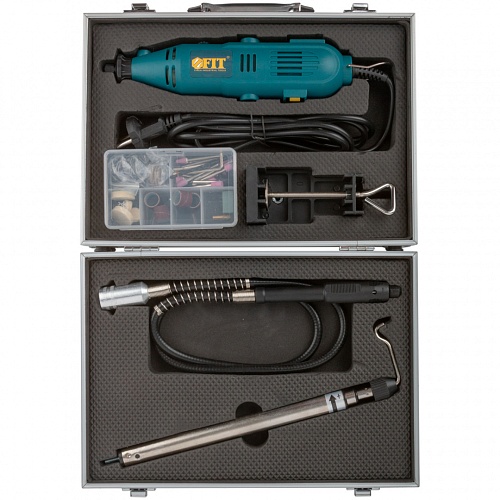 Гравер FIT DG-136AL, 135Вт, 10000-32000 об/мин, (кейс, набор насадок,штатив, гибкий вал)