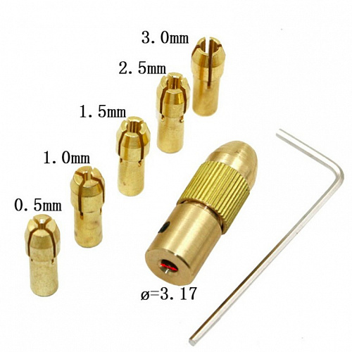 Патрон цанговый MC317 с набором цанг 0.5-3.0mm