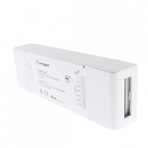 Контроллер SMART-K41-MULTI-PUSH-SUF (MIX/RGB/RGB-MIX, 12-48V, 5x6A, 360-960W, 2.4G)