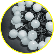 Гирлянда уличная «шарики» Navigator NGF-B02-70CW-10-8m-230-BL-IP44 белый