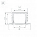 Профиль встраиваемый PDS-F-2000 ANOD (2000х22х12мм)