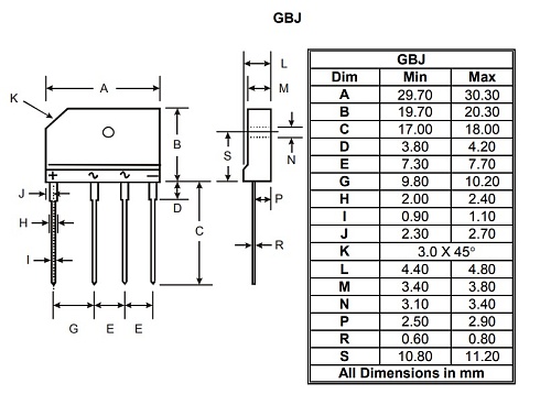 GBJ3510, Диодный мост