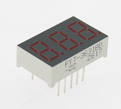 Светодиодный индикатор LED R 3DIG AN FYT-3631BD-22