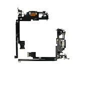 Шлейф для iPhone 12 Pro Max (A2411) на системный разъем/микрофон Черный - Премиум