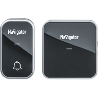 Звонок электрический Navigator NDB-D-AC05-1V1-BL, черный, 36 мелодий (1 блок динамика, 1 кнопка)