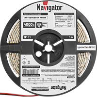 Лента светодиодная Navigator NLS-3528W120-9.6-IP65-12V R5 White Day