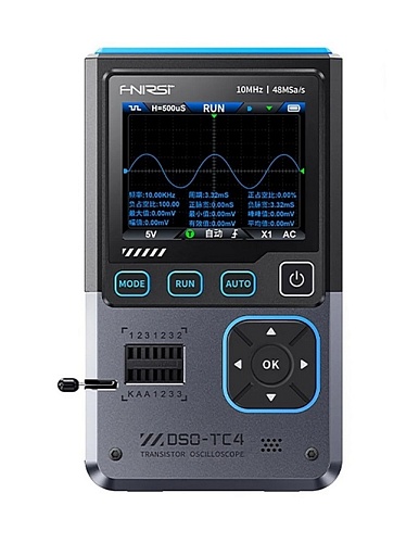 Мультиметр FNIRSI DSO-TC4,3в1 осциллограф+тестер компонентов+генератор сигналов,10 MHZ,48MSa/s