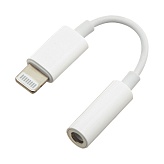Переходник Lightning - Jack 3.5 mm (10.5 см, для iPhone) белый
