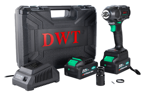 Бесщеточный аккумуляторный ударный гайковерт 500Нм DWT ABWP-20 HDN-4C2 BMC