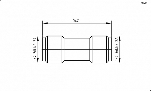 SMA-I-1 переходник SMA(гн)-SMA(гн) GOLD, Разъём высокочастотный