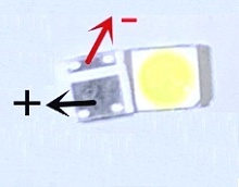 Светодиод White LATWT391RZLZK ( для ремонта подсветки ЖК ТВ LED-3535)