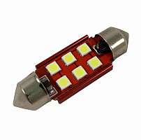 Светодиодная лампа C5W (T11x36) 12V 3030 6 SMD LED White