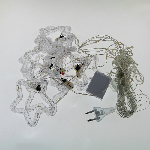 Гирлянда "бахрома звезды и фигурки" Navigator NGF-D035-01 WW 3*0.6м IP20