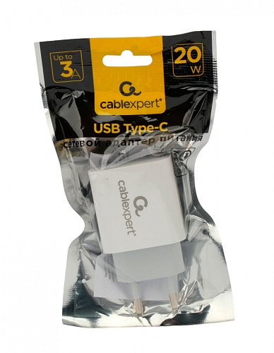 Зарядное устройство Cablexpert MP3A-PC-44, (3А),Type-C