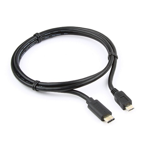 Кабель USB2.0 Cablexpert CC-mUSB2-AMBM-1M, AM/MicroUSB, медь, Pro, 1м, черный, пакет