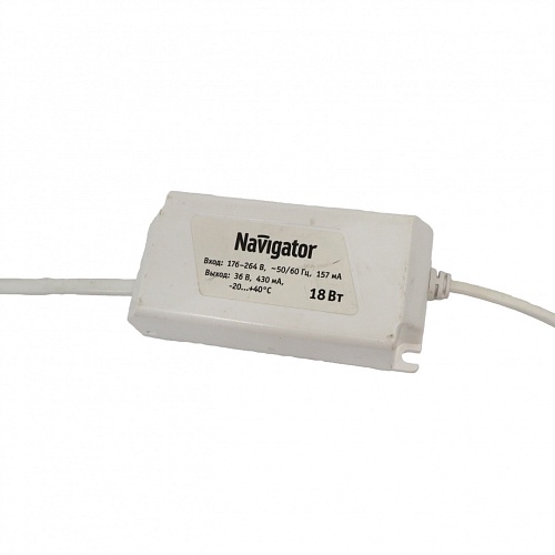 Светильник Navigator NLP-R1-18W-R220-840-WH-LED (4000К 220х24мм) IP20 1