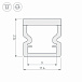 Профиль накладной пластиковый WPH-LINE-1212-2000 OPAL (2000х11,4х12,2мм) цельнолитой