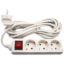 Удлинитель с з/к 3 гнезда 1.5 метра с выключателем Navigator (NPE-S1-03-150-ESC-3x0.75)