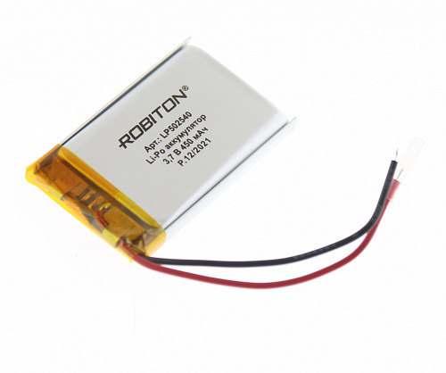 Аккумулятор Robiton LP502540  (Li-pol, 3.7V, 450mAh, 5х25x40mm)