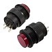 Переключатель кнопочный R16-503BD-R Non lock  красный