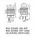 Переключатель кнопочный R16-503AD-R Lock  красный