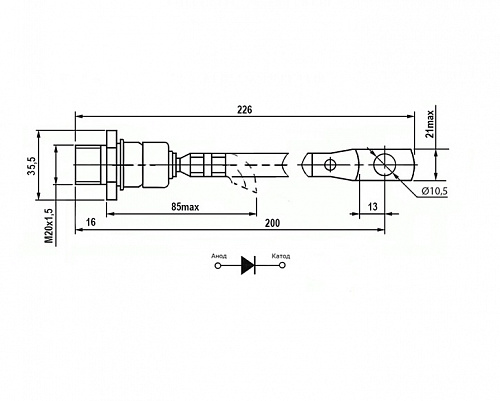 Д161-200-16 (аналог), Диод силовой