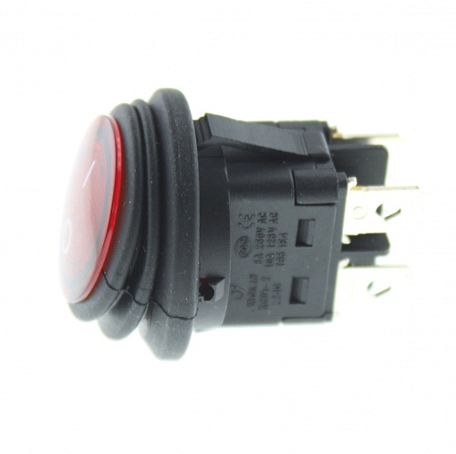 Переключатель клавишный KCD1-224FS R/4PN on-off красный