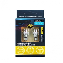 Светодиодная лампа T10 (W5W) Vizant 12V B381 4 SMD White 2 шт.