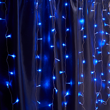 Гирлянда-занавес 230V 240 LED 2х2м, синий, IP44, сетевой шнур 3м, CL20