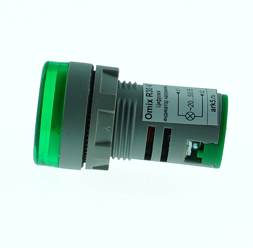 Вольтметр цифровой Omix R30-V1-1 (зеленый) 20-500 VAC