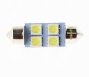 Светодиодная лампа C5W (T11x36) 24V 5050 4 SMD LED White Lumen