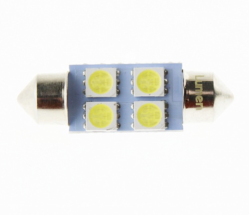 Светодиодная лампа C5W (T11x36) 24V 5050 4 SMD LED White Lumen