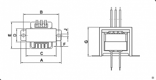 Трансформатор EI48*25 220V 2x12V 10W