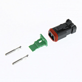 Разъем AX8122S 2-х контактный под сечение кабеля 0.5-0.8 мм² (Cargen)