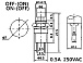 Переключатель кнопочный PBS-10B-2 off-(on) красный
