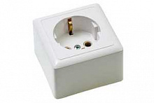 Розетка с изоляционной пластиной 1-ая о/у с з/к Schneider Electric ХИТ 250V 16A белый