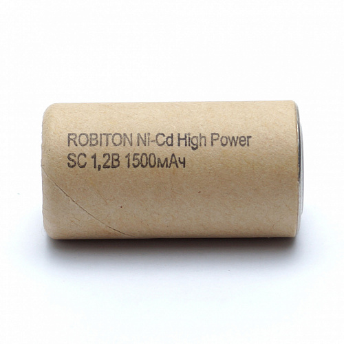 Аккумулятор Robiton 1500NCSC High Power SR2 (Ni-Cd, 1.2V, 1500mAh) для аккумуляторных шуруповертов