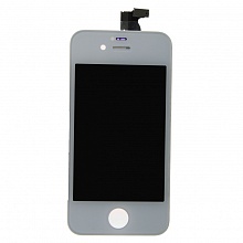 Дисплей для iPhone 4 + тачскрин (белый) с рамкой AAA