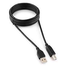 Кабель USB 2.0 Pro CCP-USB2-AMBM-10, AM/BM, 3,0м, экран, черный, пакет