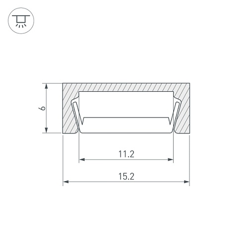 Профиль накладной MIC-3000 ANOD (Arlight, Алюминий)