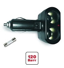 Разветвитель прикуривателя 12/24V (на 2 выхода) AVS CS202