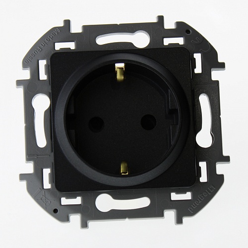 Розетка Legrand Inspiria с/у с з/к и шторками антрацит