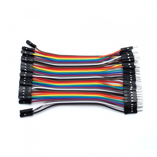 Набор проводов соединительных штекер-гнездо 10см, 40шт для Arduino